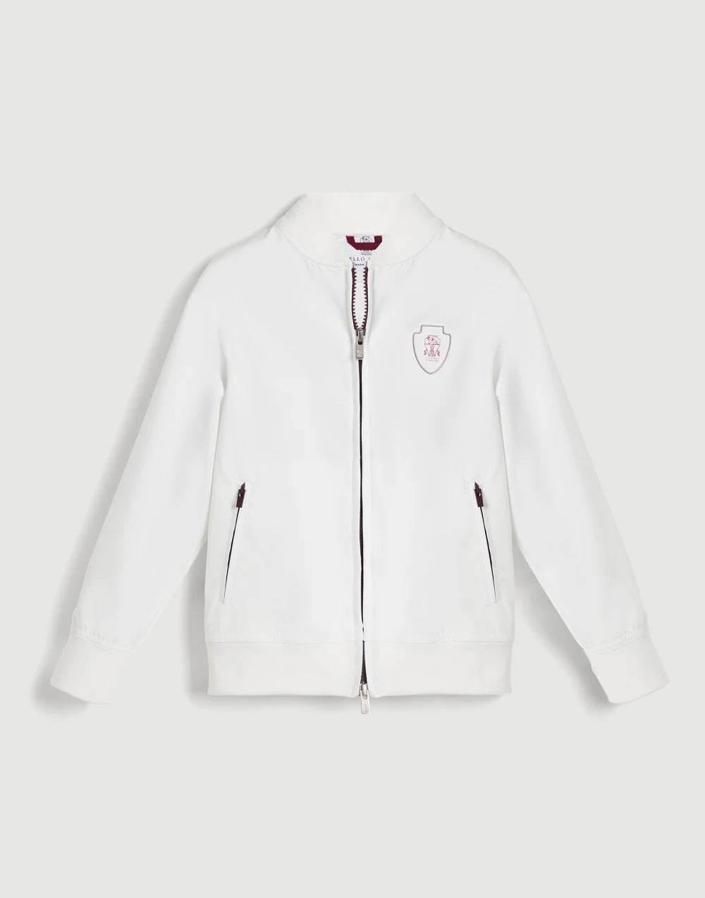 Nylon bomber-style sweatshirt