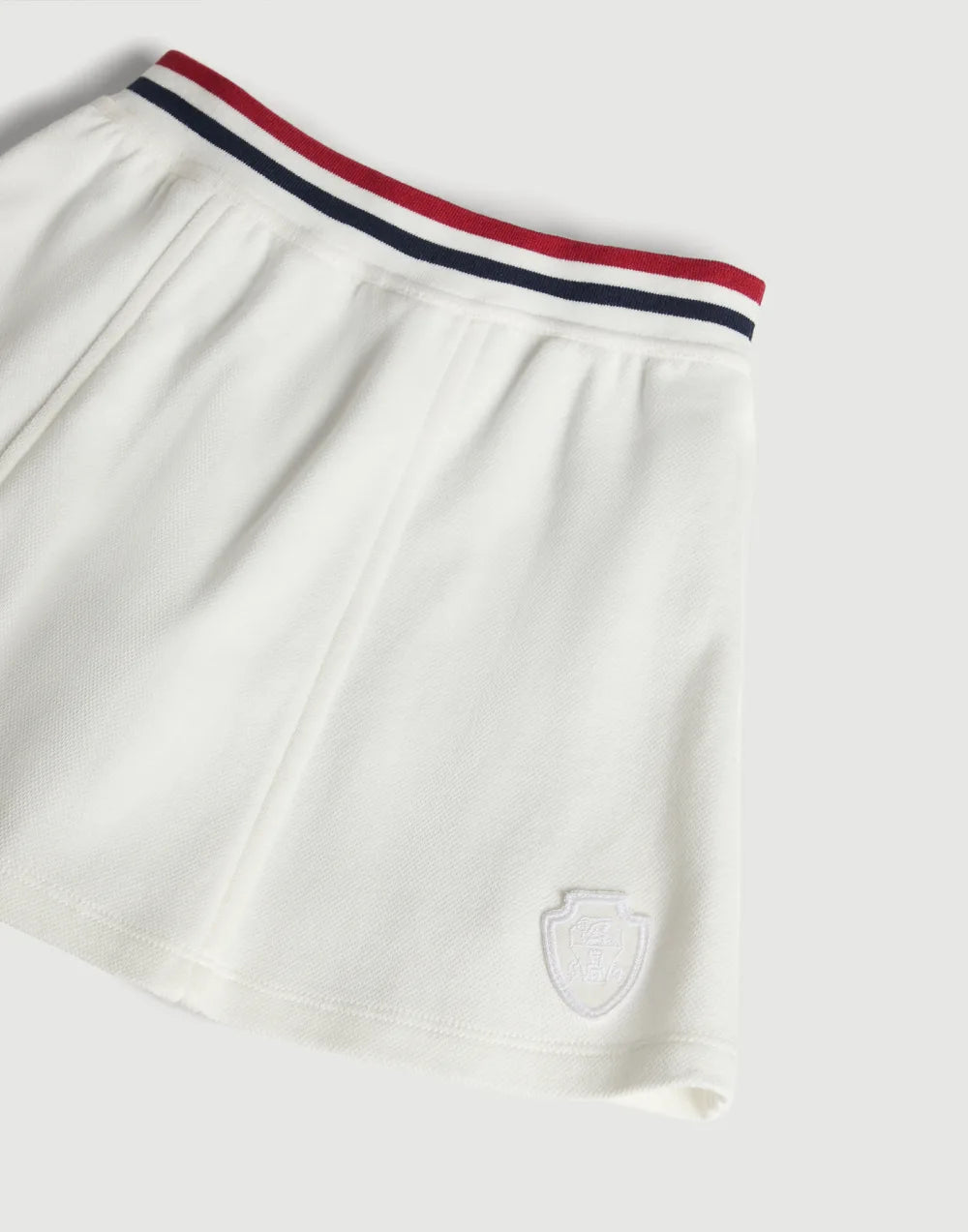 Techno cotton piqué skirt