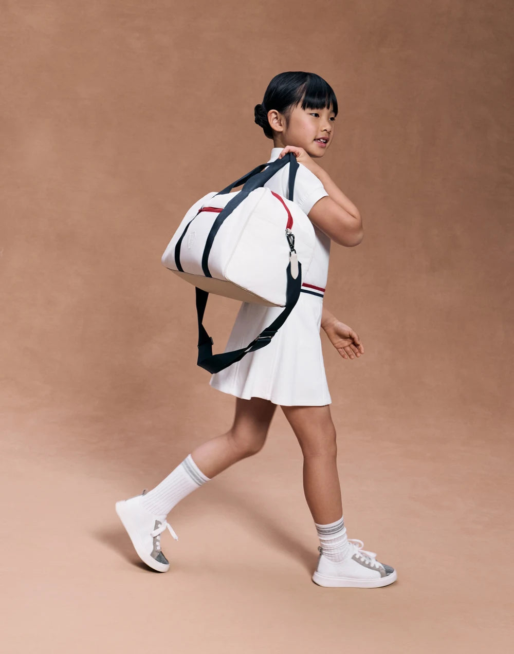 Techno cotton piqué skirt