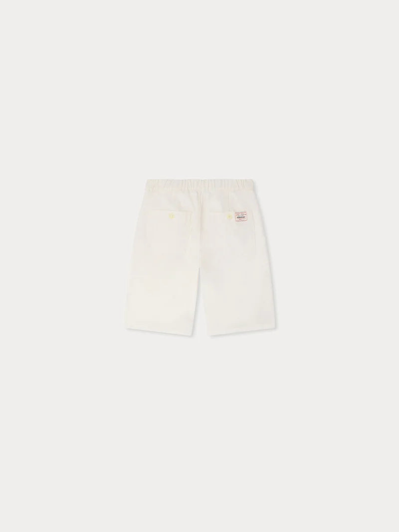 Elgar ecru organic cotton shorts